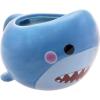 MyGift Blue Ceramic Cute Novelty Coffee Mug with Handle and Cartoon Baby Shark Design, Fun Birthday Gift Mugs for Kids Women Men