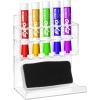 MyGift Dry Erase Marker Holder 10 Slots Whiteboard Marker Holder for Wall Dry Erase Eraser Holder Wall Mount Black(Clear)