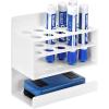 MyGift Dry Erase Marker Holder 10 Slots Whiteboard Marker Holder for Wall Dry Erase Eraser Holder Wall Mount Black(White)