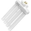MyGift Fluorescent Light Bulb 4 Pin 6500K 27 Watt with Quad Tubes GX10Q-4 Base, Replacement Bulb for Light of America Lamps(1 Count (Pack of 1))