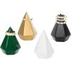 MyGift Modern Cone Shaped Ring Holders, Decorative Multi-Colored Pastel Prism Style Jewelry Display Stands, Set of 4(Multicolored -4)