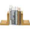 MyGift Modern Gold Concrete Office Bookshelf Decor Bookends for Heavy Book and Textbooks, Desktop Book Holder, 1 Pair(Gold)