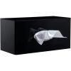 MyGift Premium Hotel Series Black Acrylic Tissue Box Cover, Wall Mounted Easy Refill Facial Bathroom Tissue Dispenser Holder
