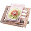 MyGift Rustic Torched Wood Adjustable Cookbook Stand, Kitchen Recipe Book, iPad and Tablet, and Bookrest Holder