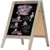 MyGift Rustic Wood A-Frame Erasable Chalkboard Sign, Freestanding Dual-Sided Chalkboard Easel, Sidewalk Menu Board, Decorative Wedding and Event Signage