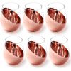 MyGift Stemless Wine Glasses Set of 4 – Copper Accent Modern Barware, Elegant Wedding & Celebration Cups with Luxe Metallic Finish, Dishwasher Safe(Copper-6)