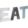 MyGift Wall Mounted Multicolored Solid Wood Letter EAT Cutout Block Wall Sign, Rearrange Letters to Tea, Kitchen Farmhouse Above Cabinet Decor, Dining Room Wall Decor