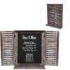 Rustic Vintage Wood Standing Chalkboard/Wall Mounted Blackboard w/Folding Shutter Doors – MyGift®