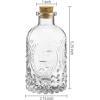 MyGift Small Clear Glass Reed Diffuser Bottles, Vintage Embossed Apothecary Style Flower Bud Vases with Cork Lids, Set of 2(Vintage Clear Glass (Set of 6))