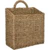MyGift 12.5 Inch Rustic Woven Wall Hanging Storage Basket, Large Decorative Baskets, Magazine and Mail Organizer Basket