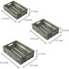MyGift Rustic Weathered Gray Wood Nesting Storage Crates with Cutout Handles, Decorative Coastal Wooden Pallet Stackable Open Top Bin Boxes, 3 Piece Set
