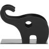MyGift Metal Black Napkin Holder for Table with Elephant Cutout Design, Tabletop Cocktail Napkin Holder
