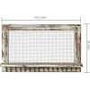 MyGift Distressed Wood Wall Mounted Jewelry Earring Bracelet Organizer Display Shelf with 16 Necklace Hooks