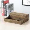 MyGift Rustic Burnt Wood Watch Display Case and Valet Storage Jewelry Box Organizer for Men and Women Accessories(Burnt Wood)