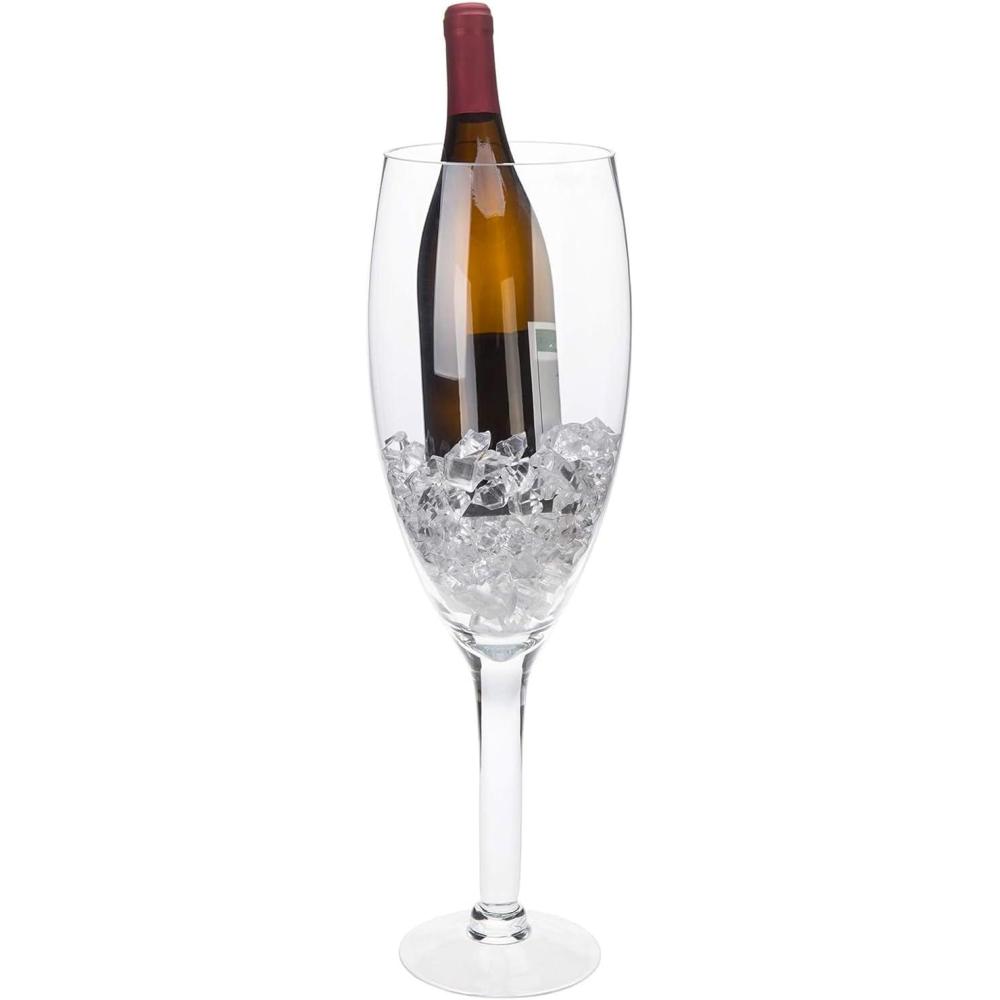 imageMyGift 20Inch Giant Clear Decorative Hand Blown Bordeaux Wine Glass Novelty Stemware Magnum ChillerChampagne