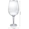 MyGift 20-Inch Giant Clear Decorative Hand Blown Bordeaux Wine Glass Novelty Stemware Magnum Chiller(Bordeaux)