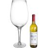 MyGift 20-Inch Giant Clear Decorative Hand Blown Bordeaux Wine Glass Novelty Stemware Magnum Chiller(Bordeaux)
