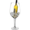 MyGift 20-Inch Giant Clear Decorative Hand Blown Bordeaux Wine Glass Novelty Stemware Magnum Chiller(Bordeaux)