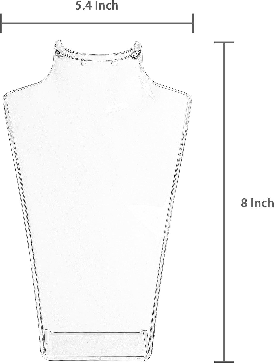 imageMyGift 8Inch Clear Acrylic Necklace ampamp Earring Jewelry 3D Bust Display Stand Set of 28 Inch