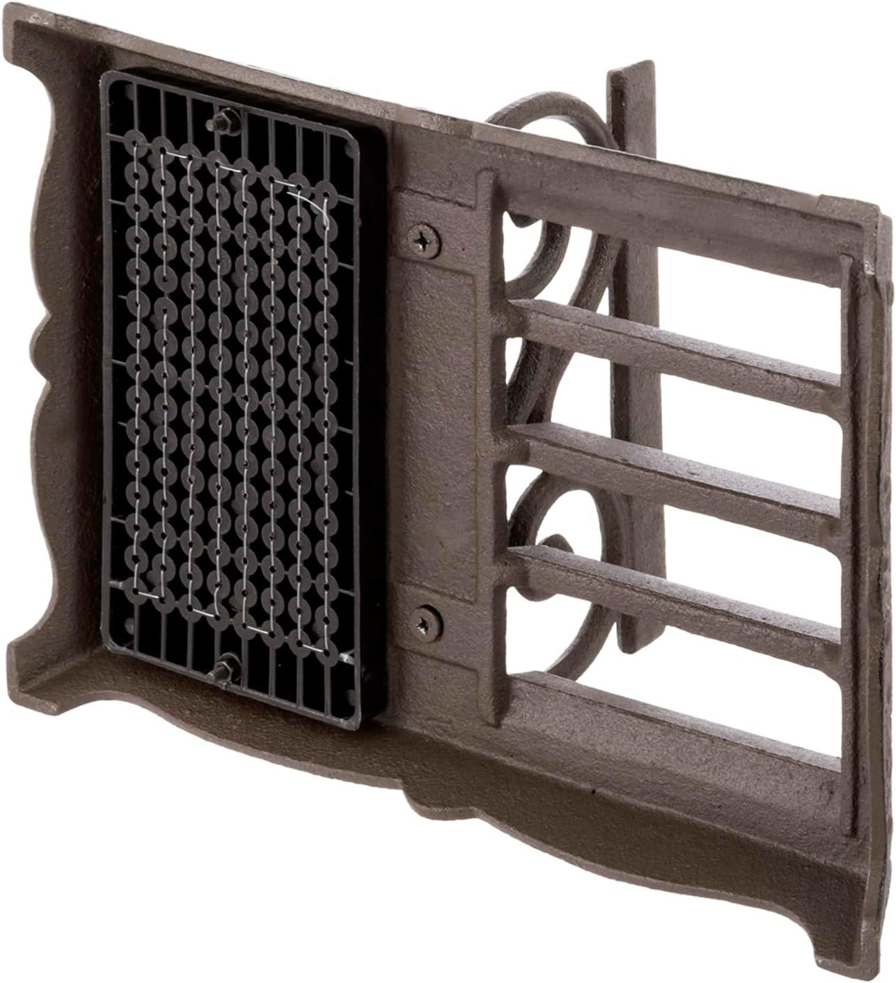 imageMyGift Heavy Duty Cast Iron Shoe Scraper Mat Vintage Rustic Black Angled Boot Dirt Cleaner Brush Heavy Duty CastHeavy Duty Cast