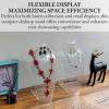 MyGift 8-Inch Clear Acrylic Necklace & Earring Jewelry 3D Bust Display Stand, Set of 2(12 Inch)