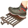 MyGift Heavy Duty Cast Iron Shoe Scraper Mat, Vintage Rustic Black Angled Boot Dirt Cleaner Brush (Heavy Duty Cast)(Brown)