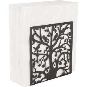 MyGift Brown Metal Napkin Holder Cutout Tree and Bird Design for Table Top, Counter Top, Kitchen, Buffet, Restaurant, Dinner Party, Holiday Gifts