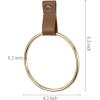 MyGift Hand Towel Holder Ring, Bath Towel Hanging Rack Wall Mounted, Industrial Bathroom Accessories, Farmhouse Decor, Faucet Pipe Metal Black(Brass)