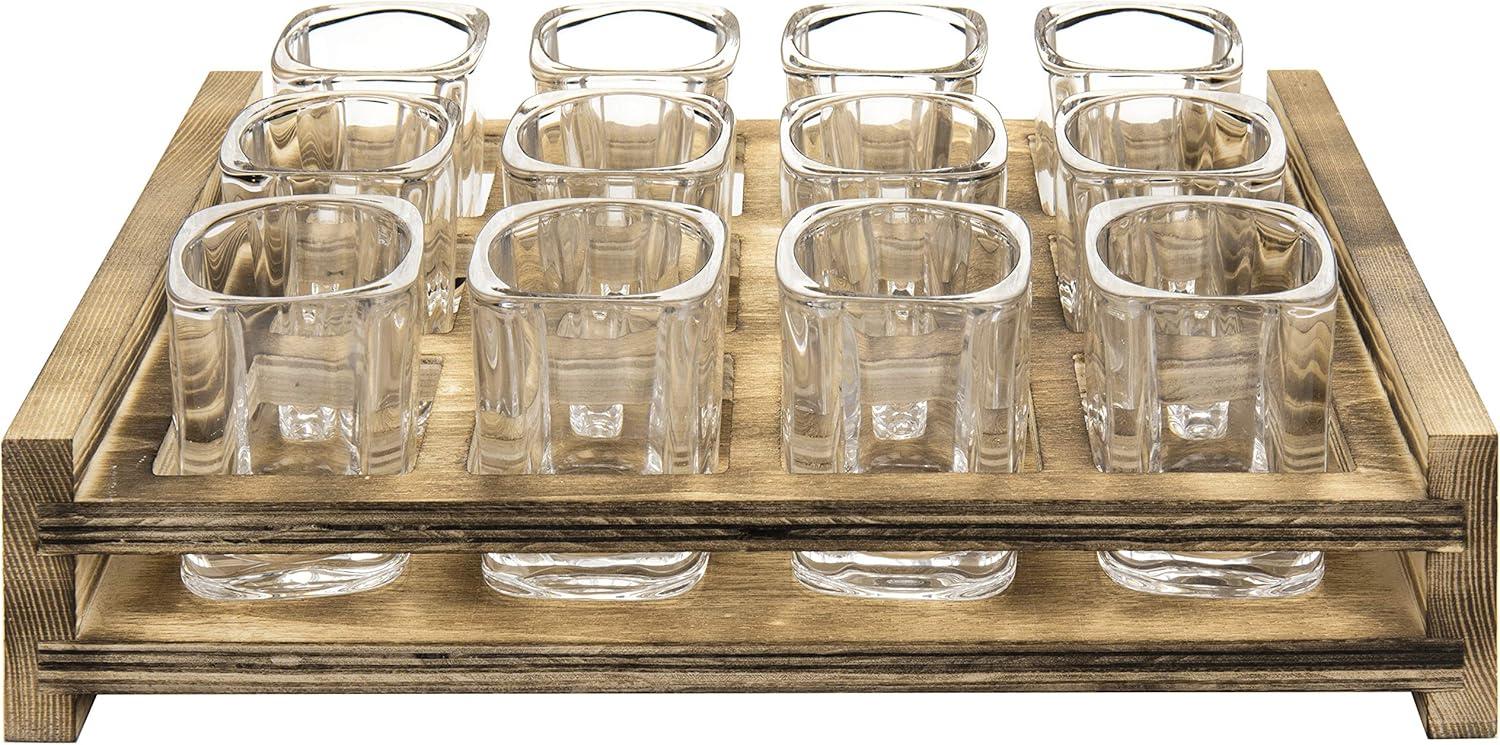 image:imageMyGift Set of 6 Skull Shot Glasses 28 oz Clear Glass Novelty Drinkware for Halloween Parties Cocktail Bars amp Home Decor Spooky 3D Skull DesignBurnt Brown
