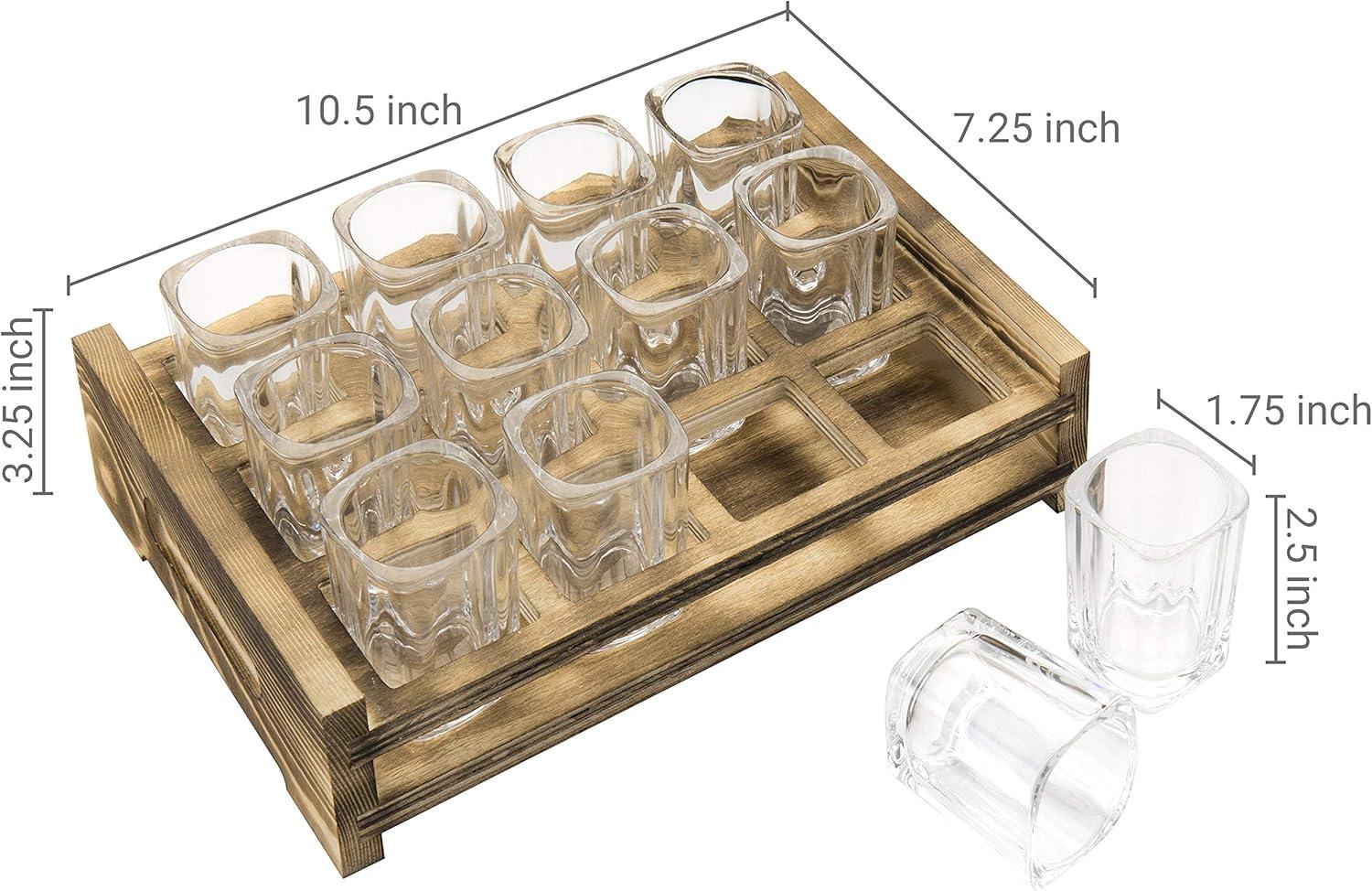 image:imageMyGift Set of 6 Skull Shot Glasses 28 oz Clear Glass Novelty Drinkware for Halloween Parties Cocktail Bars amp Home Decor Spooky 3D Skull DesignBurnt Brown