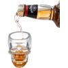 MyGift Set of 6 Skull Shot Glasses – 2.8 oz Clear Glass Novelty Drinkware for Halloween Parties, Cocktail Bars & Home Decor – Spooky 3D Skull Design(Clear)