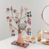 MyGift Silver Metal Jewelry Tree with Bird Nest – Holds up to 48 pair Earrings(Bronze)
