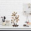 MyGift Silver Metal Jewelry Tree with Bird Nest – Holds up to 48 pair Earrings(Bronze-Tone)
