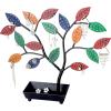MyGift Silver Metal Jewelry Tree with Bird Nest – Holds up to 48 pair Earrings(Multicolored Metal)
