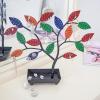 MyGift Silver Metal Jewelry Tree with Bird Nest – Holds up to 48 pair Earrings(Multicolored Metal)
