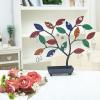 MyGift Silver Metal Jewelry Tree with Bird Nest – Holds up to 48 pair Earrings(Multicolored Metal)