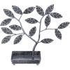 MyGift Silver Metal Jewelry Tree with Bird Nest – Holds up to 48 pair Earrings(Silver Metal)