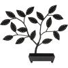 MyGift Silver Metal Jewelry Tree with Bird Nest – Holds up to 48 pair Earrings(Black Metal)