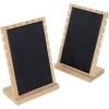 MyGift Set of 4 Bamboo and White Panel Jewelry Display Boards, Tabletop Necklace and Pendant Holder Stands for Retail or Home Organization(Black)