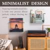 MyGift 2-Pack Vinyl Wall Mount Holder – Floating Record Shelf for Vinyl Display, Black Metal Record Wall Display Shelves(Black- 2 Pcs)
