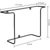 MyGift 2-Pack Vinyl Wall Mount Holder – Floating Record Shelf for Vinyl Display, Black Metal Record Wall Display Shelves(Black- 2 Pcs)