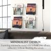 MyGift 2-Pack Vinyl Wall Mount Holder – Floating Record Shelf for Vinyl Display, Black Metal Record Wall Display Shelves(Black- 4 Pcs)