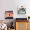 MyGift 2-Pack Vinyl Wall Mount Holder – Floating Record Shelf for Vinyl Display, Black Metal Record Wall Display Shelves(Black- 4 Pcs)