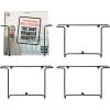 MyGift 2-Pack Vinyl Wall Mount Holder – Floating Record Shelf for Vinyl Display, Black Metal Record Wall Display Shelves(Black- 4 Pcs)