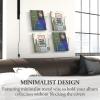 MyGift 2-Pack Vinyl Wall Mount Holder – Floating Record Shelf for Vinyl Display, Black Metal Record Wall Display Shelves(Brass- 4 Pcs)