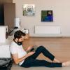 MyGift 2-Pack Vinyl Wall Mount Holder – Floating Record Shelf for Vinyl Display, Black Metal Record Wall Display Shelves(Modern Copper- 2 Pcs)