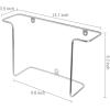 MyGift 2-Pack Vinyl Wall Mount Holder – Floating Record Shelf for Vinyl Display, Black Metal Record Wall Display Shelves(Silver- 2 Pcs)