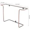 MyGift 2-Pack Vinyl Wall Mount Holder – Floating Record Shelf for Vinyl Display, Black Metal Record Wall Display Shelves(Vintage Copper- 2 Pcs)