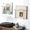 MyGift 2-Pack Vinyl Wall Mount Holder – Floating Record Shelf for Vinyl Display, Black Metal Record Wall Display Shelves(Vintage Copper- 2 Pcs)