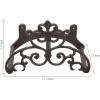 MyGift Brown Heavy Duty Cast Iron Outdoor Garden Hose Hanger Wall Mounted Water Hose Holder Reel with Vintage Scrollwork Design(Vintage Scrollwork)